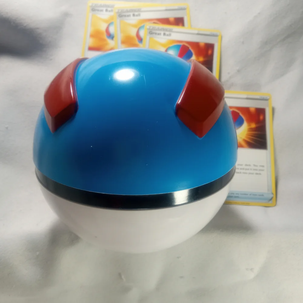 Pokemon Great Ball Tin & 4 Trainer Cards Bundle